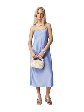 J. Crew Gwyneth Slip Dress Fountain Mist Blue Pastel Tank Dress Size 00